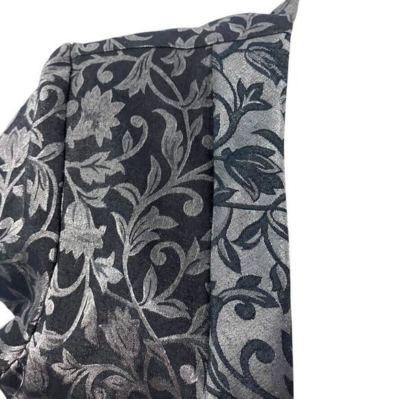 JR Nites Womens Silver Black Bolero Cap Sleeve Jacket Open Whimsigoth Y2K sz 12 - Picture 6 of 16